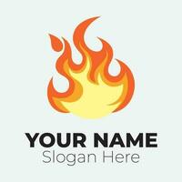 Flamme Logo Design Vorlage Illustration. vektor