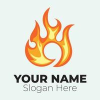 Flamme Logo Design Vorlage Illustration. vektor