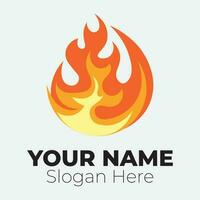 Flamme Logo Design Vorlage Illustration. vektor