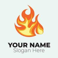 Flamme Logo Design Vorlage Illustration. vektor