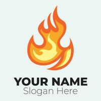 Flamme Logo Design Vorlage Illustration. vektor