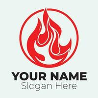 Flamme Logo Design Vorlage Illustration. vektor