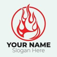 Flamme Logo Design Vorlage Illustration. vektor