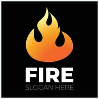 Feuer Flamme Vektor Logo Design.