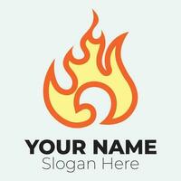 Flamme Logo Design Vorlage Illustration. vektor