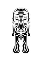 maori stil ansikte. tatuering mönster. isolerat. vektor illustration.