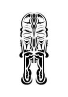 Maori Stil Gesicht. tätowieren Muster. isoliert. Vektor Illustration.