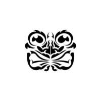 stam- mask. svart tatuering i de stil av de gammal stammar. hawaiian stil. vektor illustration isolerat på vit bakgrund.