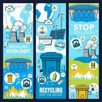 Umgebung und Abfall Recycling, Grün Ökologie vektor