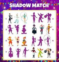 Karikatur Zirkus Darsteller Schatten Spiel Kinder Spiel vektor
