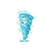 Karikatur Tornado Charakter, Sturm Wirbelwind Twister vektor