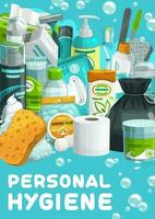 personlig hygien, kropp vård Produkter vektor