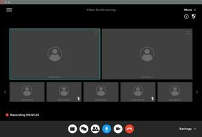 videosamtal gränssnitt, video konferens ring upp skärm vektor