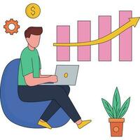 finanziell Statistiken Illustration welche können leicht bearbeiten oder ändern vektor