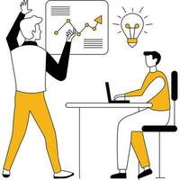 online Geschäft Treffen Illustration welche können leicht bearbeiten oder ändern vektor