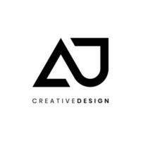 kreativ modern Brief aj Logo Design Vektor. abstrakt Brief aj Unendlichkeit gestalten schwarz Illustration vektor