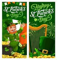 st. Patrick Tag Karikatur Vektor keltisch Banner