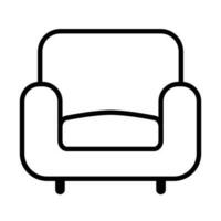 Single Sofa Stuhl Symbol Couch Symbol vektor