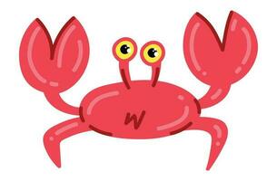 süß Krabbe Karikatur Vektor Symbol Illustration, Maskottchen