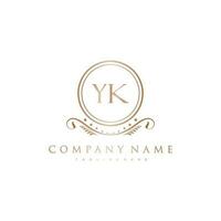 yk Brief Initiale mit königlich Luxus Logo Vorlage vektor