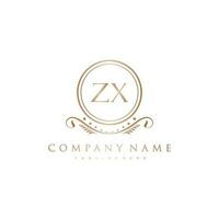 zx Brief Initiale mit königlich Luxus Logo Vorlage vektor