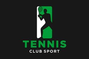 Vektor Initialen Brief ich mit Tennis kreativ geometrisch modern Logo Design.