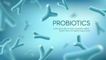 Probiotika lakto Bakterien gesund Ernährung vektor