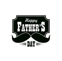 Väter Tag Vektor Symbol mit schwarz Schnurrbärte