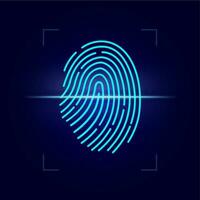 fingeravtryck skanna av biometrisk Identifiering vektor