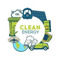 Abfall Recycling, sauber Energie, Grün Umgebung vektor