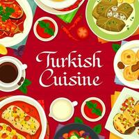 Türkisch Küche Speisekarte Startseite Vektor Truthahn Essen