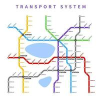 stad tunnelbana, metro eller underjordisk vektor Karta