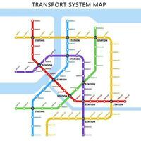 Stadt U-Bahn unter Tage Transport Karte oder planen vektor