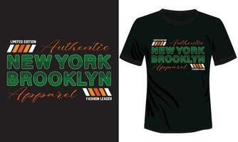 Neu York Brooklyn Typografie T-Shirt Design Vektor Illustration