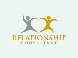mänsklig innehav hand tillsammans för relation konsult logotyp vektor