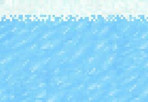 kubisch Pixel Spiel Schnee, Eis und Wasser Blöcke vektor