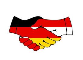 Deutschland und Polen Geschäft Handschlag vektor