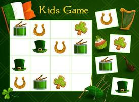 barn spel vektor gåta med st patricks element