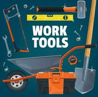 Konstruktion und Arbeit Hand Werkzeug, Ausrüstung vektor