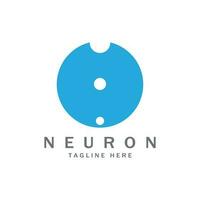 Neuron-Logo oder Nervenzellen-Logo-Design, Molekül-Logo-Illustrationsvorlagensymbol mit Vektorkonzept vektor