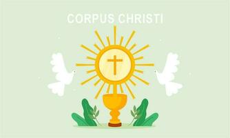 corpus christi katolik religiös Semester vektor