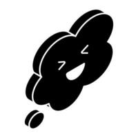 ein kreativ Design Symbol von Emoji vektor