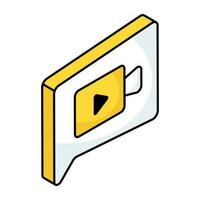 kreativ Design Symbol von Video Plaudern vektor