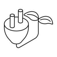 weba einzigartig Design Symbol von Öko Stecker vektor
