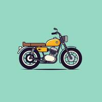 motorcykel vektor illustration. motorcykel halvt ansikte med många detaljer