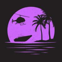 Miami Florida Strand T-Shirt drucken Grafik vektor