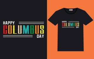 trendige columbus day-typografie und grafisches t-shirt-design vektor