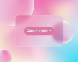 Illustration mit das bewirken von gefrostet Glas. Neu trend.glassmorphism.vector vektor