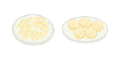 Vektor handgemalt eben Design Dimsum Illustration