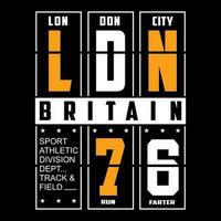 London, England Text, Logo, Vektor Design